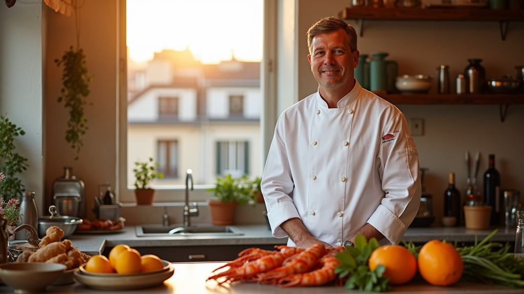 Christian Le Squer en cuisine au Four Seasons George V à Paris