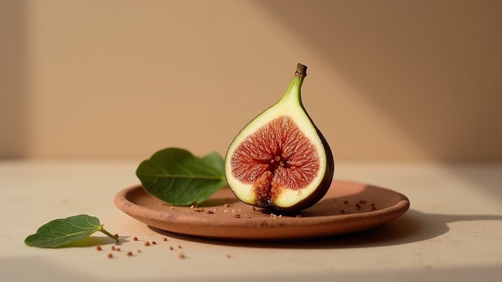 Figue sèche posée sur une surface en bois rustique