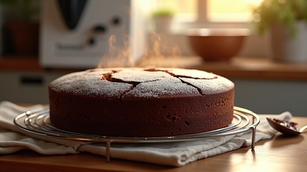 Gâteau au chocolat Thermomix avec glaçage et décorations