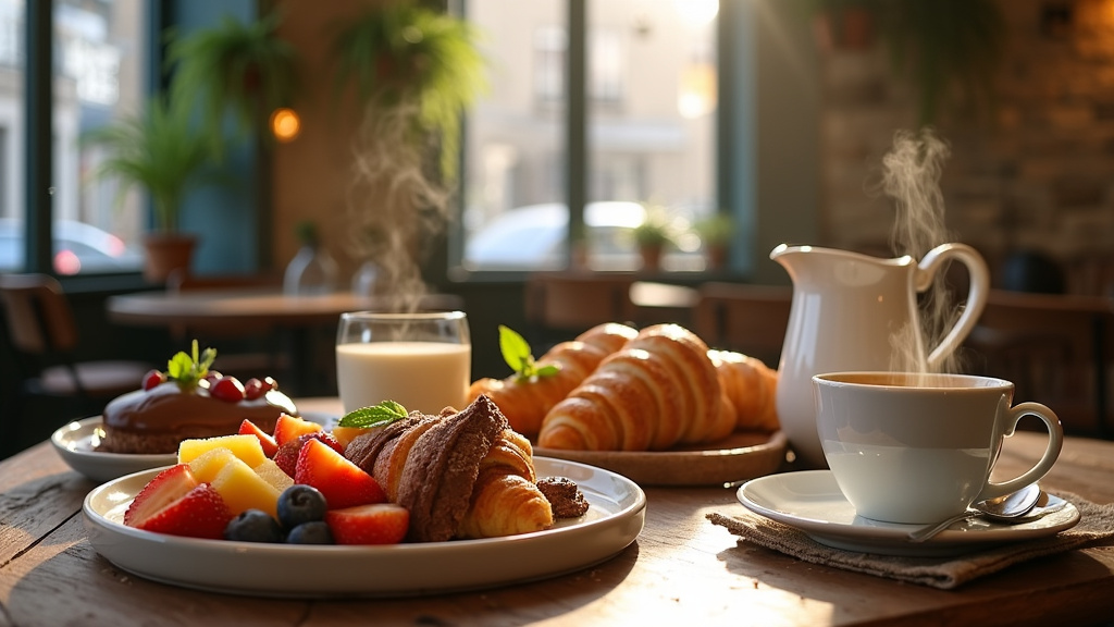 Intérieur chaleureux d'Ikône, bar à chocolat et brunch à Lyon