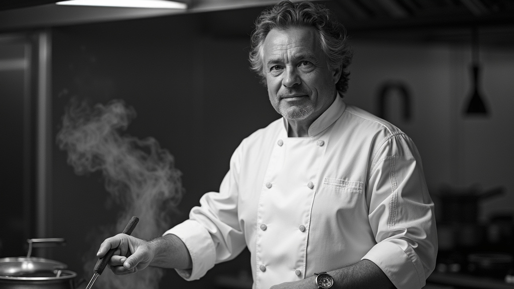 Intérieur de L'Atelier de Joël Robuchon avec le comptoir central et les clients autour