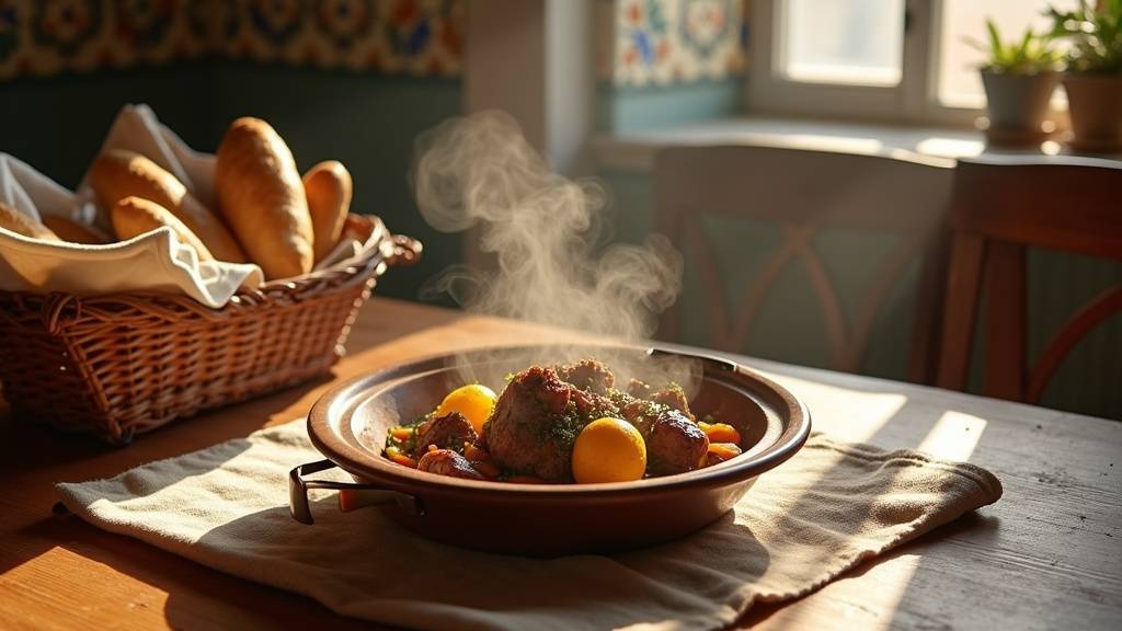 Plat de couscous royal traditionnel servi à La Baraka Restaurant