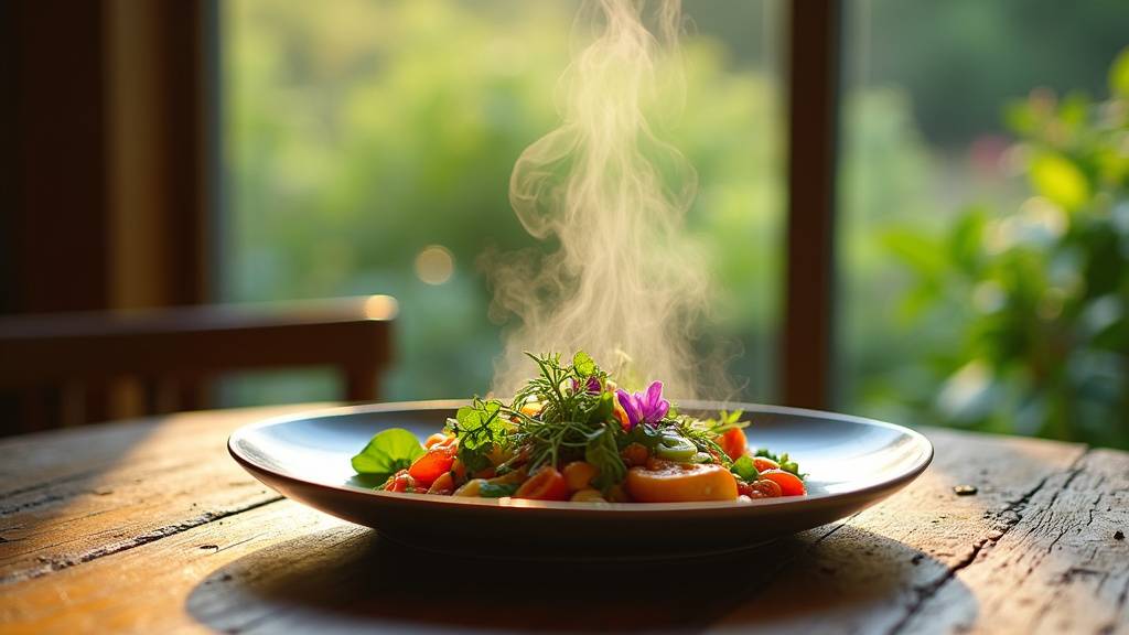 Mauro Colagreco, chef argentin, dans son jardin à Mirazur, Menton