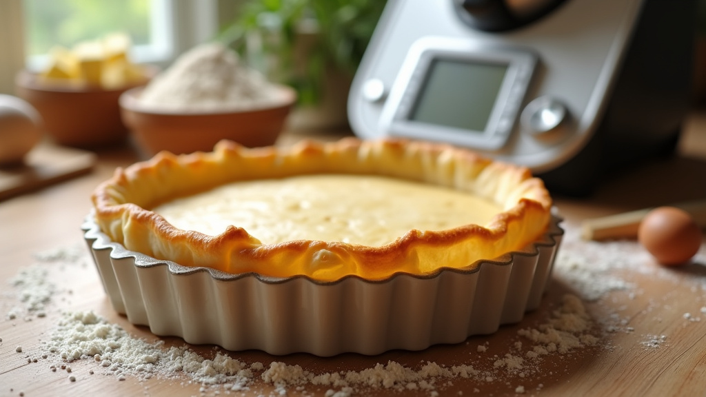 Thermomix en action préparant une pâte brisée
