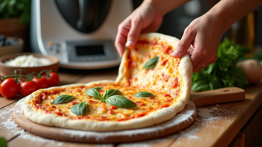 Pizza maison garnie prête à être enfournée
