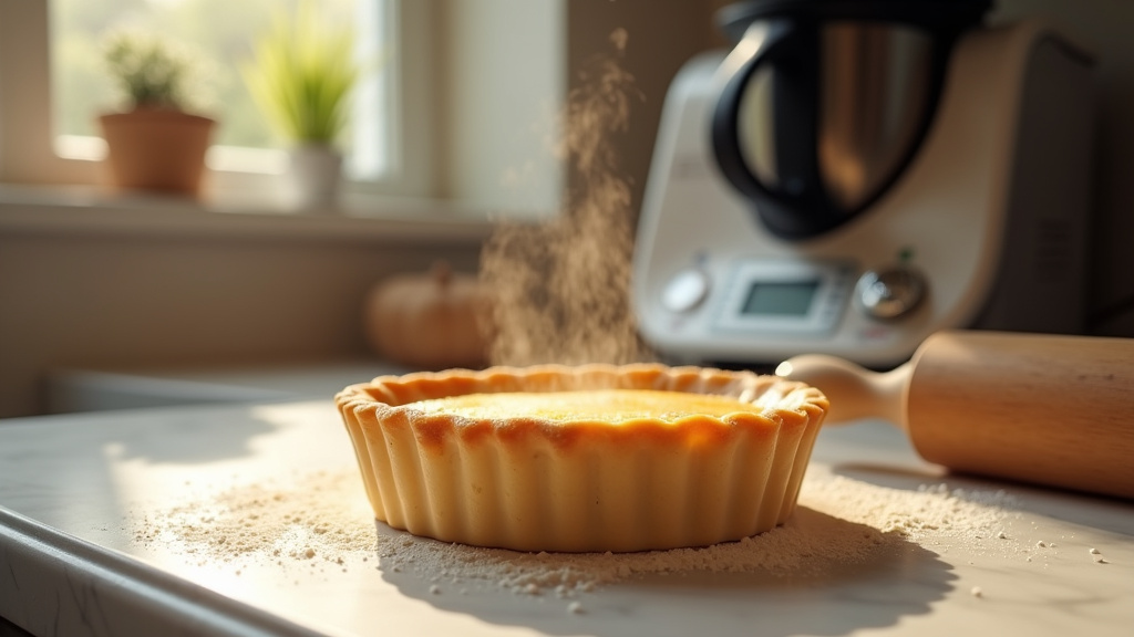 Pâte sablée étalée et prête à être mise dans un moule