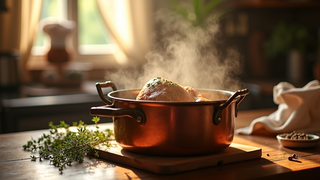 Plat emblématique de Paul Bocuse - Volaille de Bresse en vessie