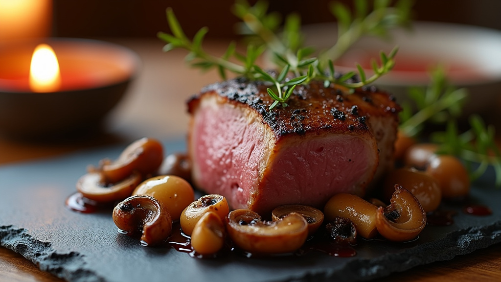 Légumes de saison rôtis avec magret de canard