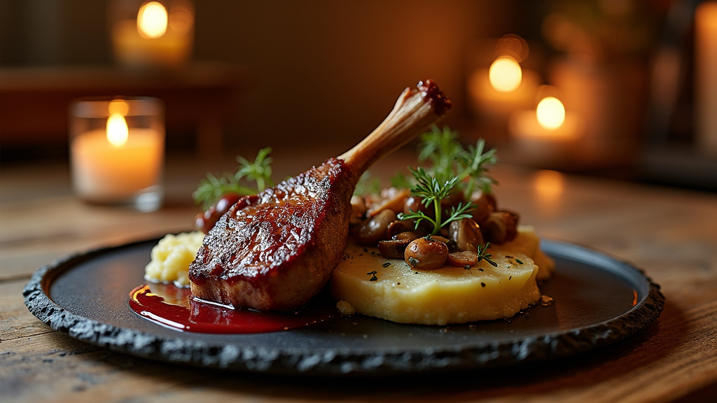 Sauce aux fruits accompagnant un magret de canard