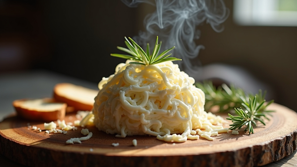 Stracciatella fumée artisanale dans un bol en céramique