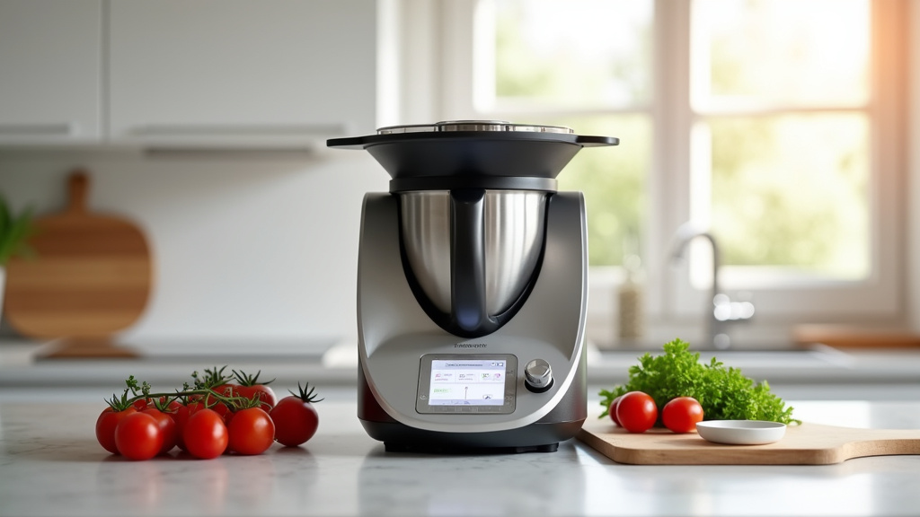 Interface tactile du Thermomix TM7 en cours d'utilisation